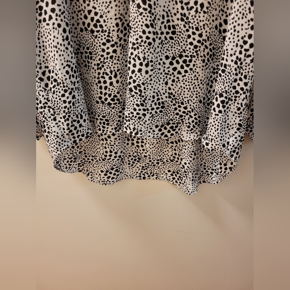 Vince camuto dot black and white long sleeve xl size top A3 - Picture 5 of 10